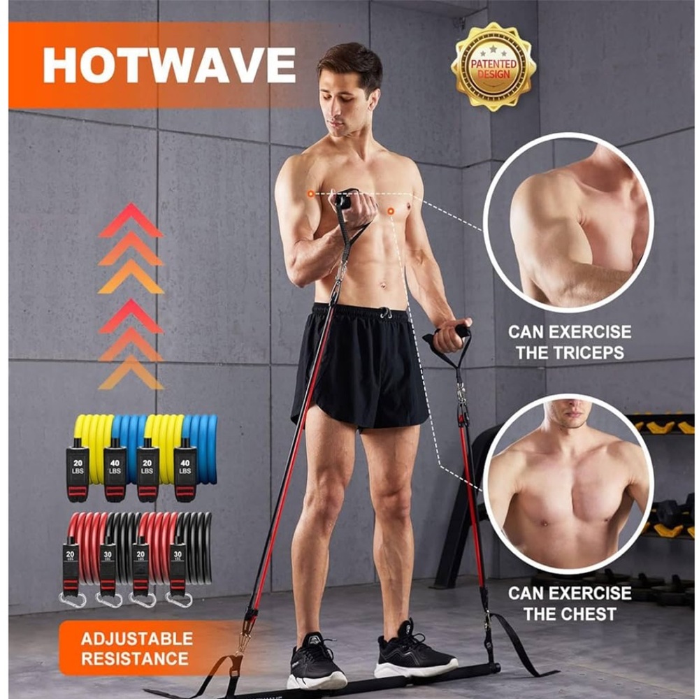 🛍️New HOTWAVE Pilates Bar Exercise System Portable Kit Workout Equipment NIB - Picture 4 of 6